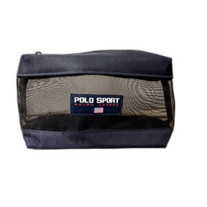 Ralph Lauren Polo Sport Mesh Toiletry Makeup Mesh Travel Cosmetic Bag NEW